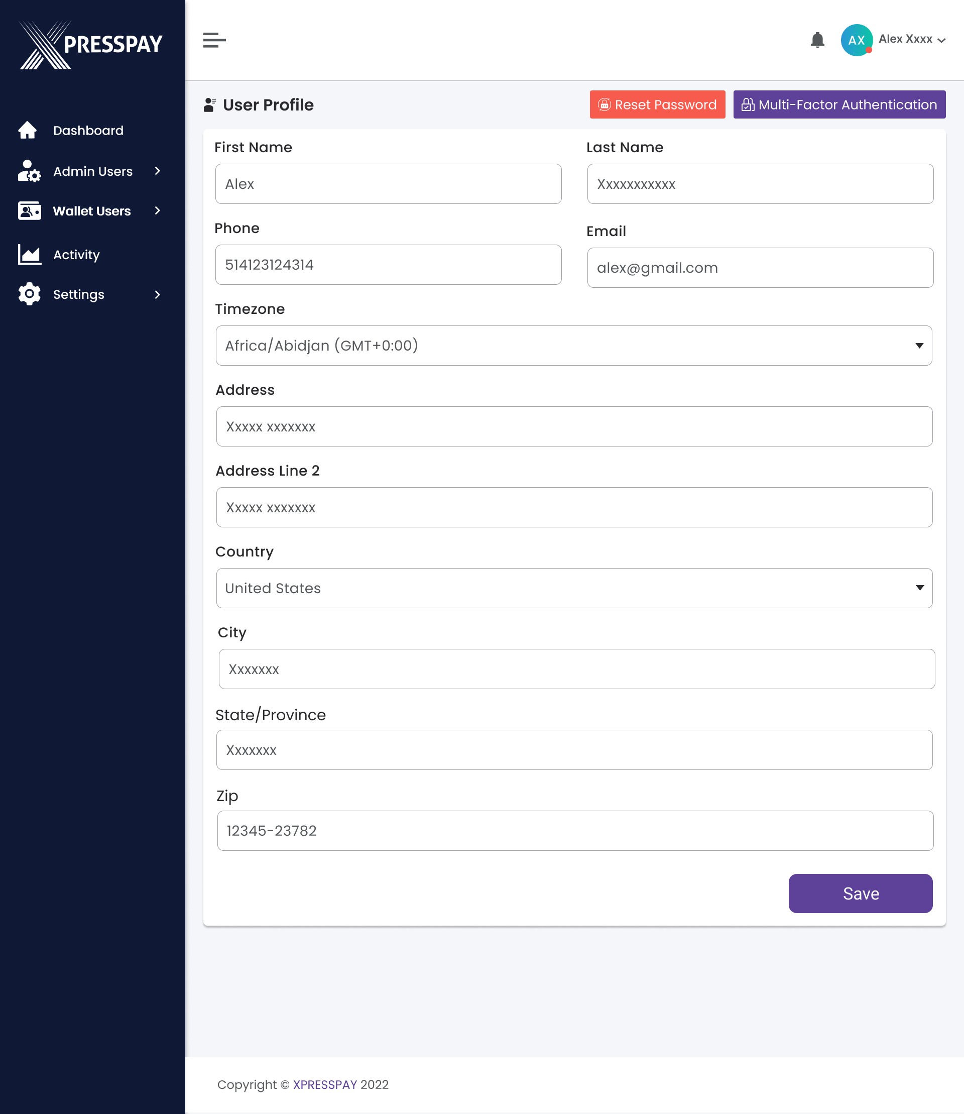 User Profile