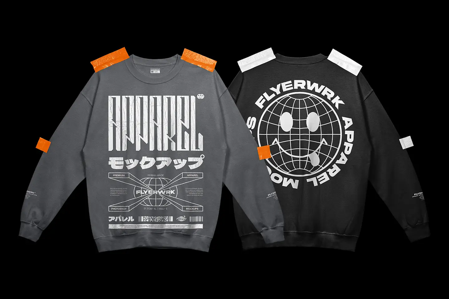 Gildan 18000 Crewneck Taped mockup showing alternative design preview