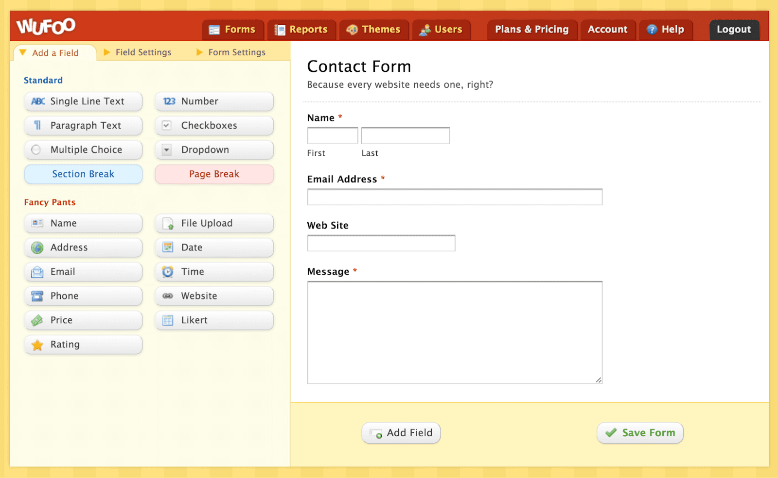 Wufoo forms