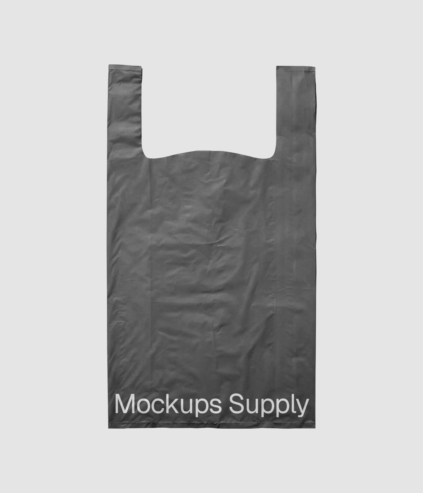Plastic shopping vest bag mockup for branding and takeaway packaging