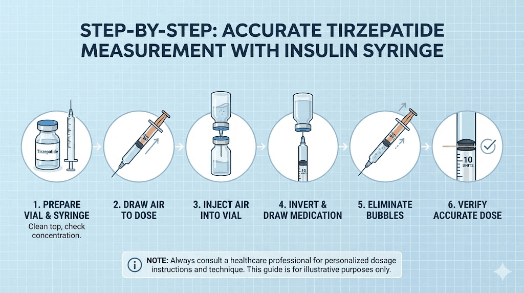 Step-by-step guide to accurately drawing 10 units of tirzepatide
