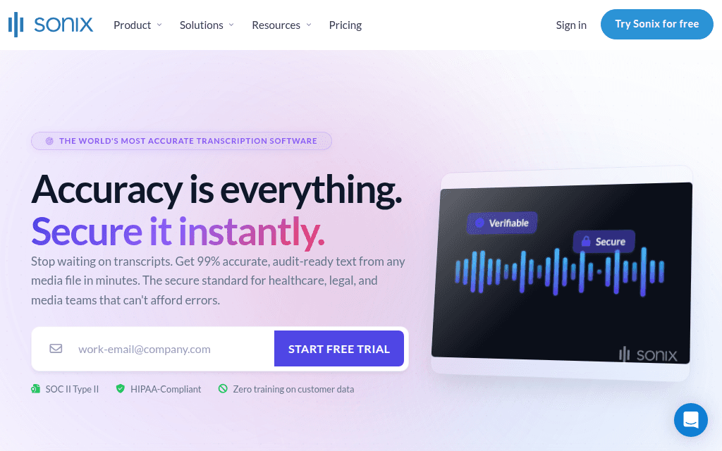 sonix home page