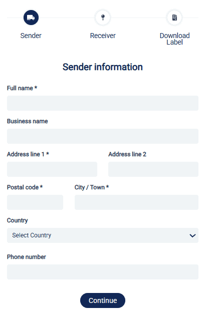 Screenshot of Sendcloud's Shipping Label template tool