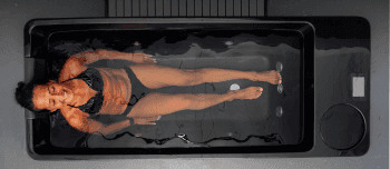 Woman in Mana 1.0 cold plunge