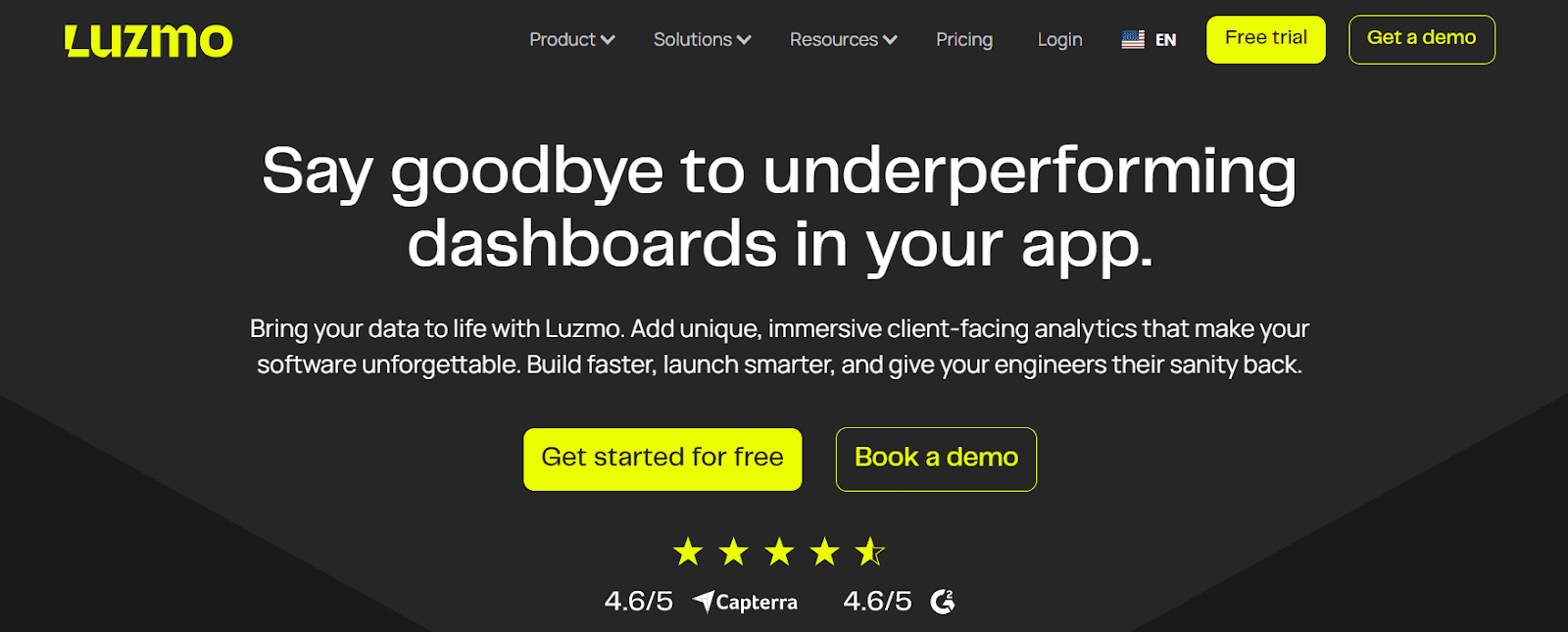 Luzmo homepage