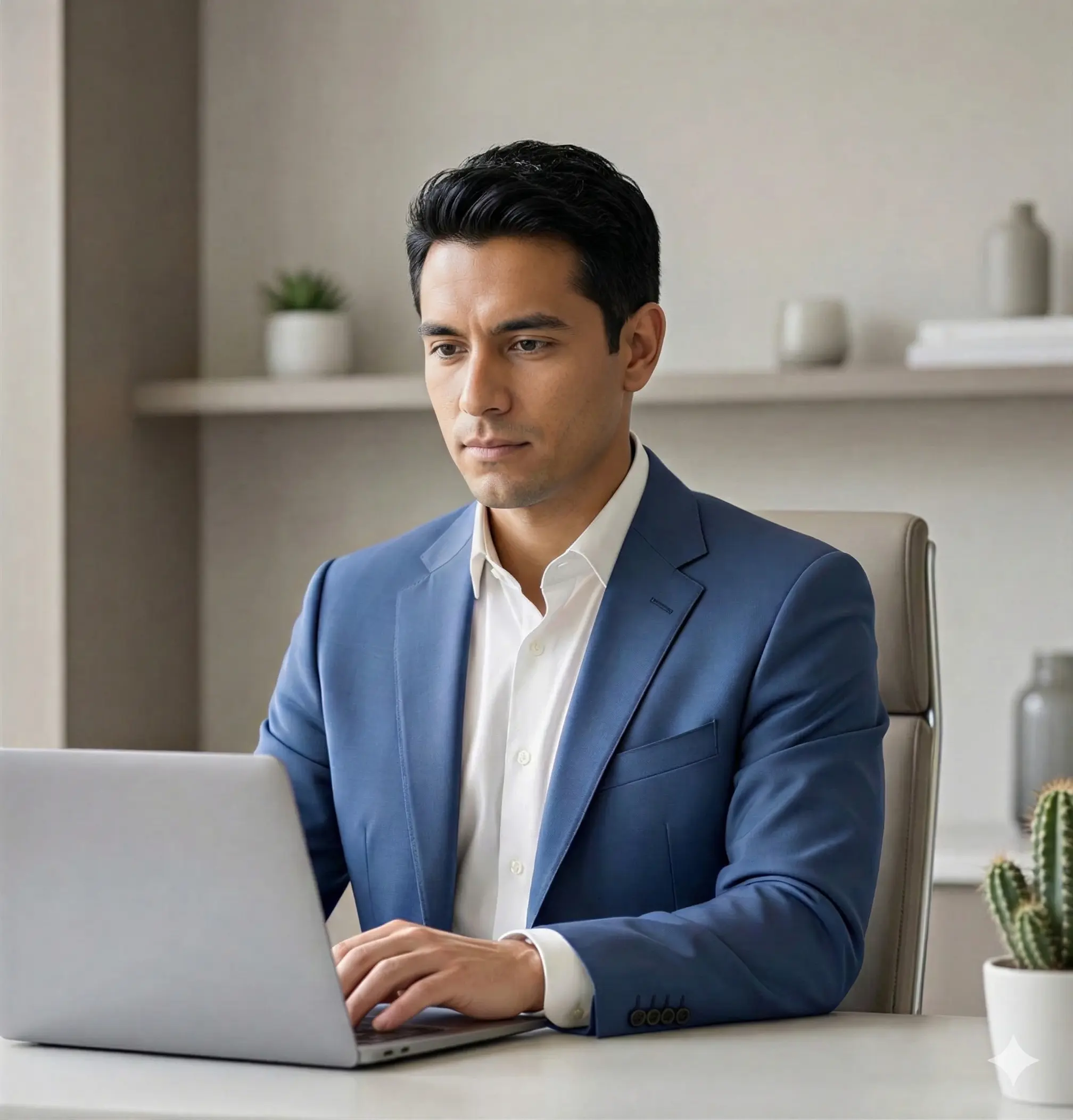 Team member working on laptop