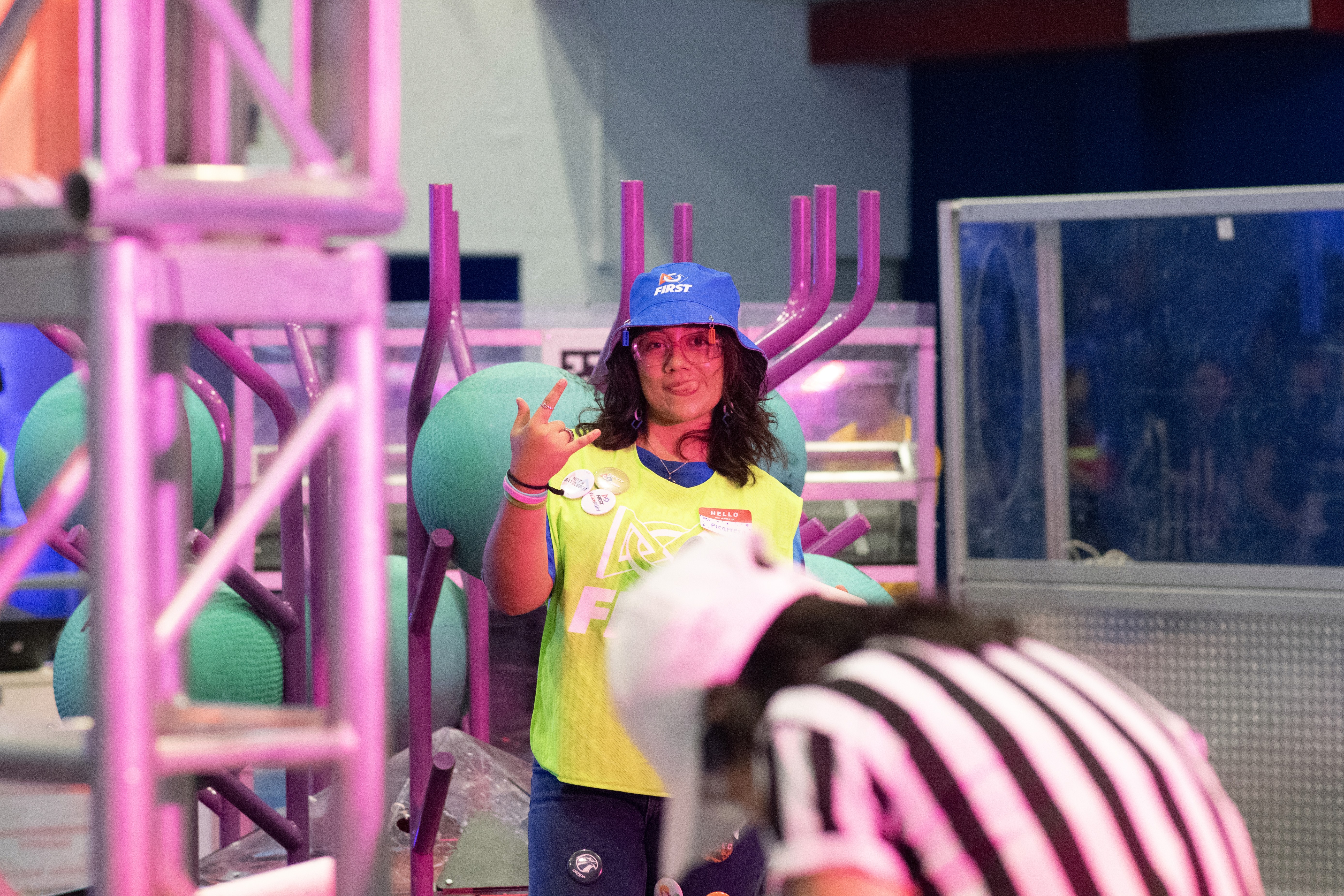 Picafresa volunteering at a FIRST event in 2025.