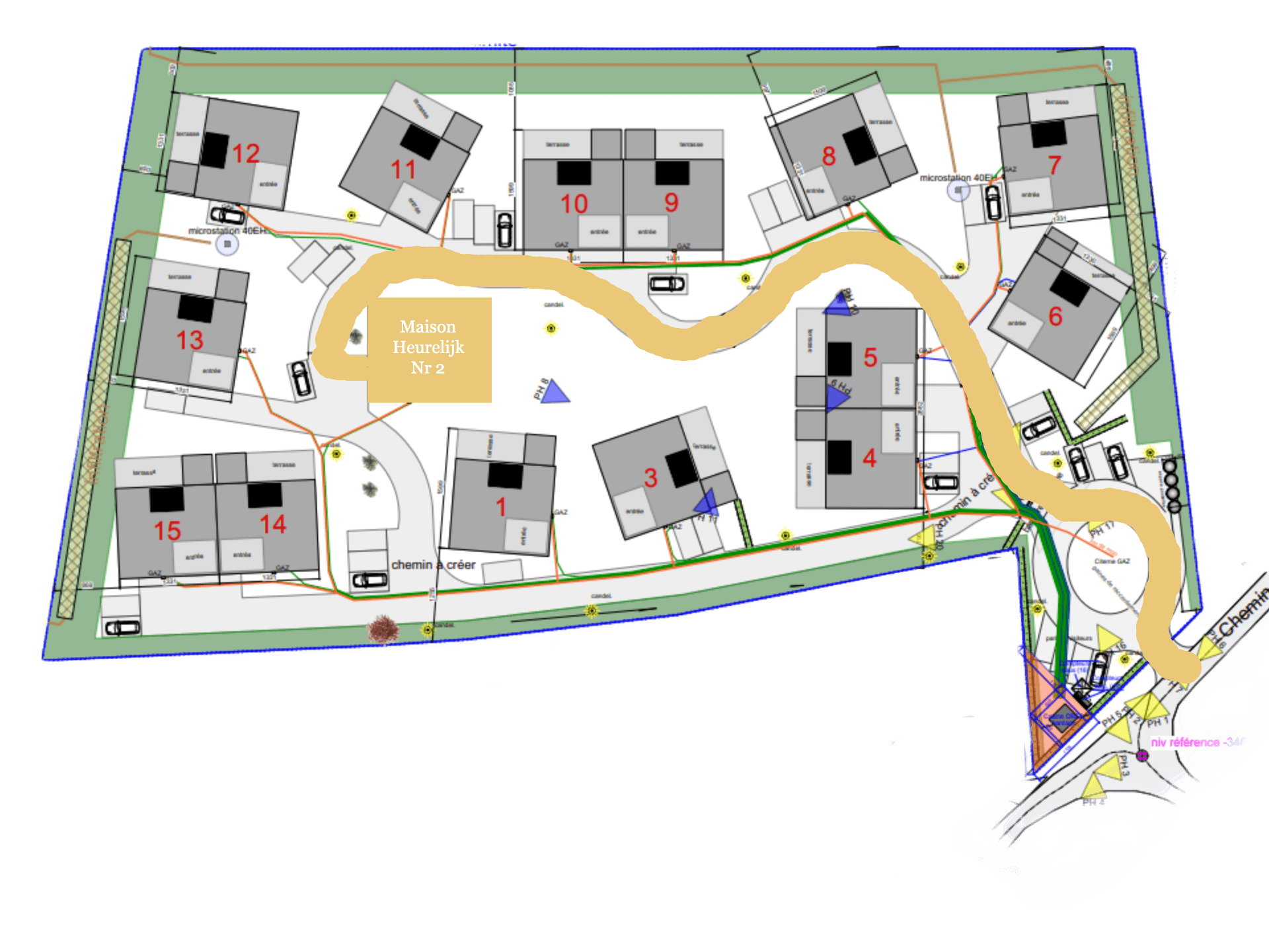 grondplan Les quatre Tilleuls