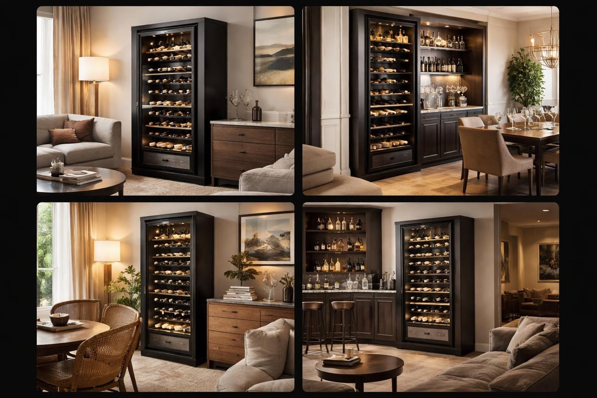 Wine cabinet placement strategies