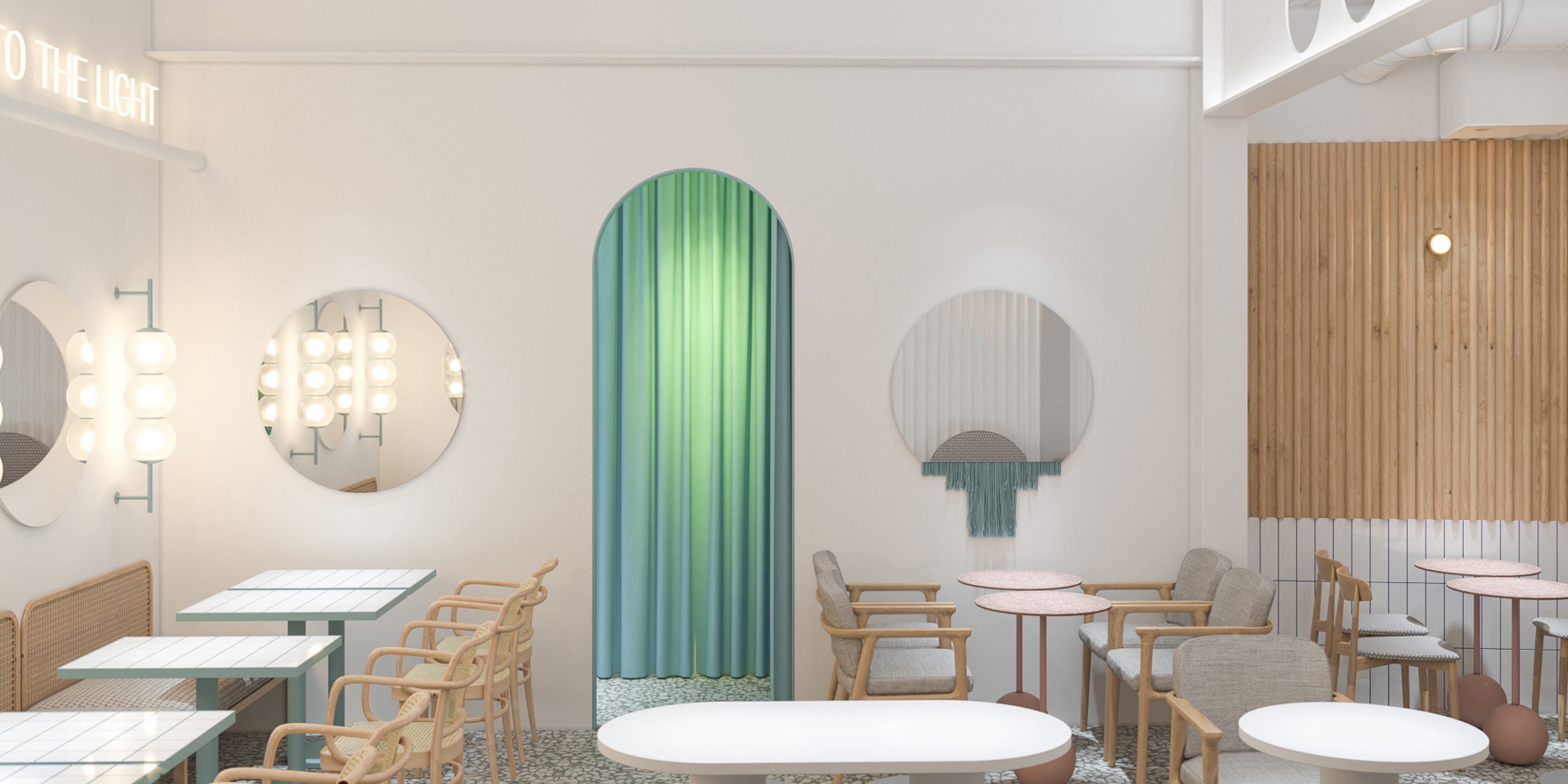 Modern building corner with dark glass windows