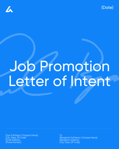 Job Promotion Letter of Intent