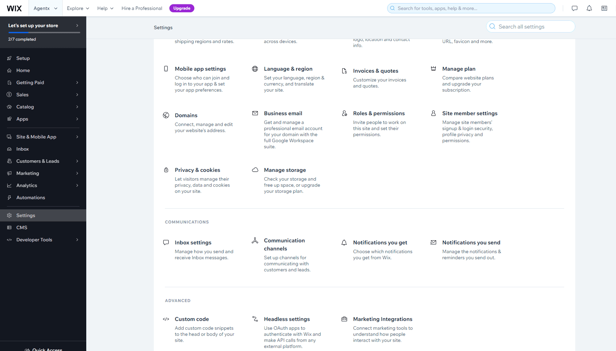 AgentX AI Agent on Wix