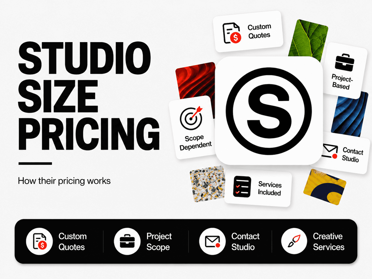 Studio Size pricing and services breakdown
