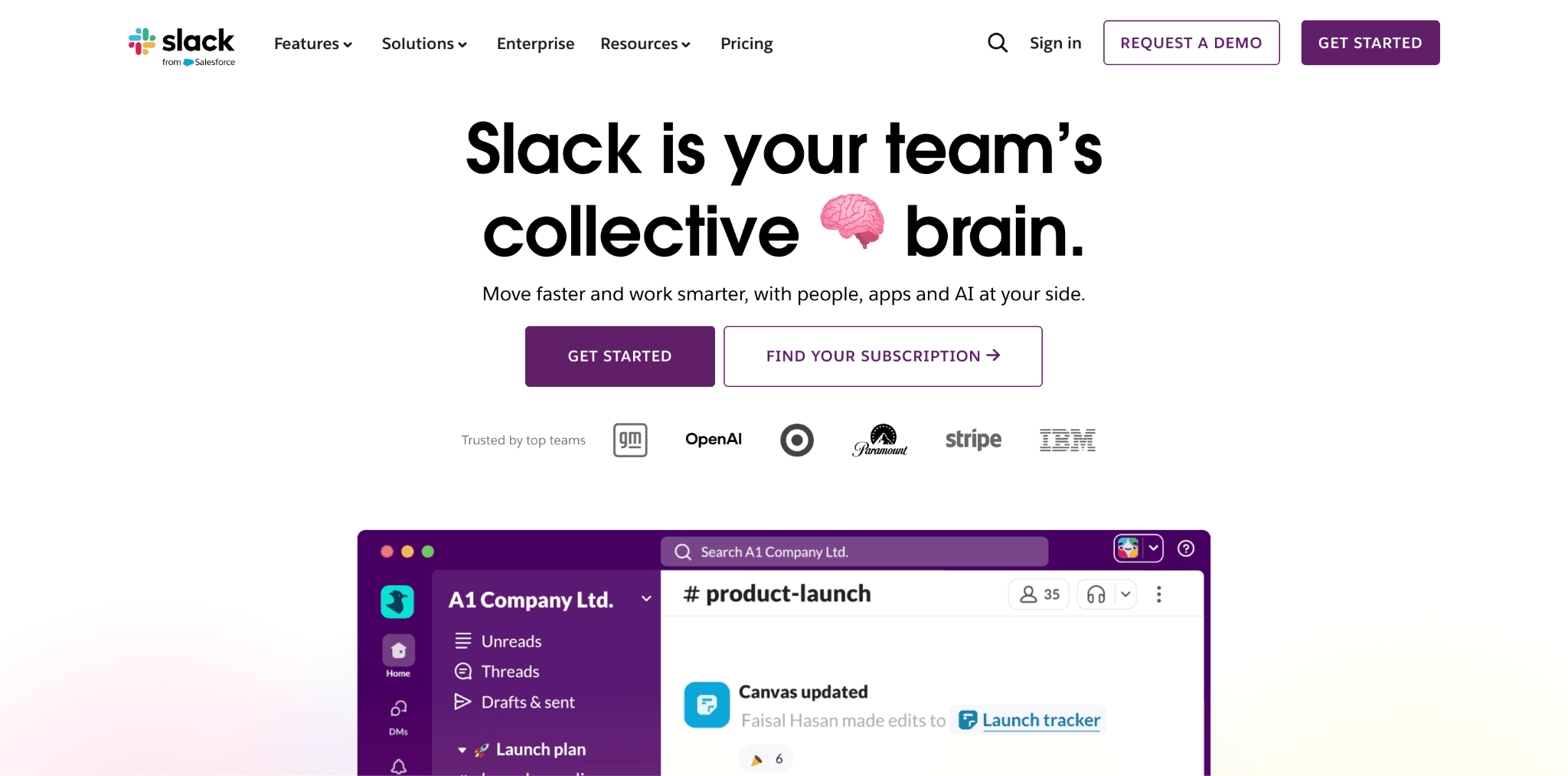 Best SaaS Landing Page Examples: Slack