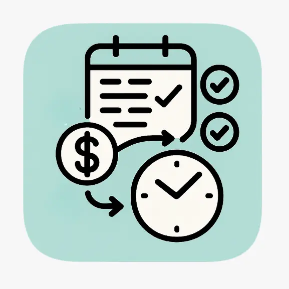 Icône rythme flexible budget adapté client