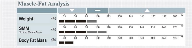 Close up of the Muscle-Fat Analysis metric from an InBody Result Sheet.