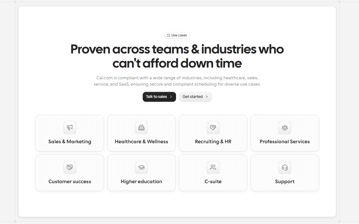 Cal.com uses across industries