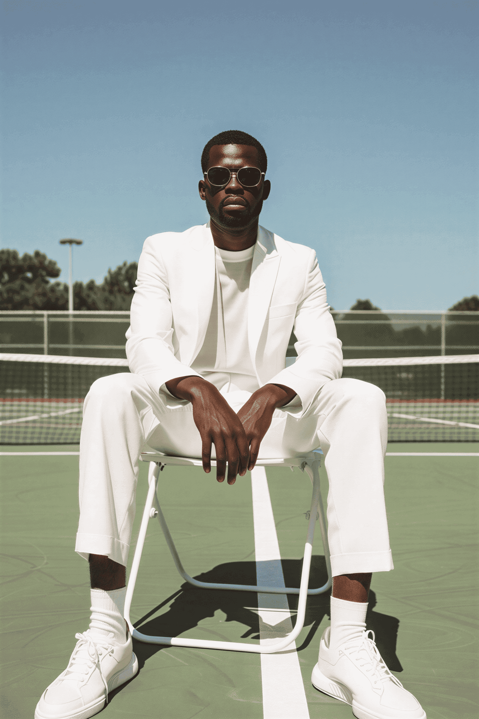 a man on tennis court