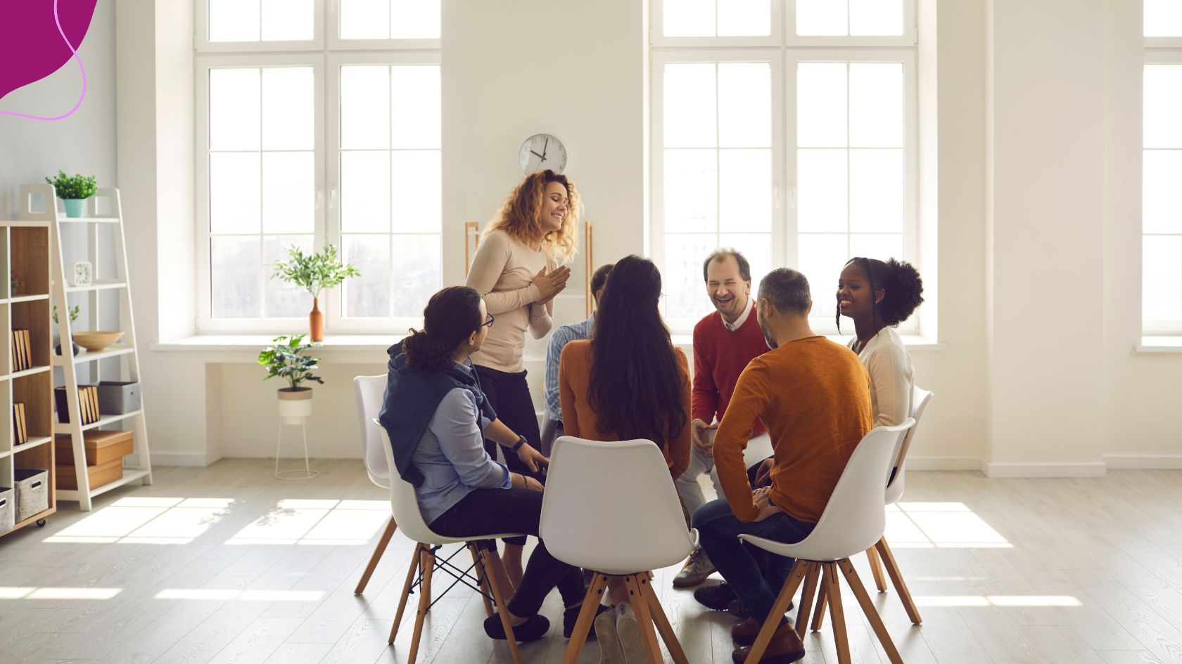 Group of people sitting in a workshop