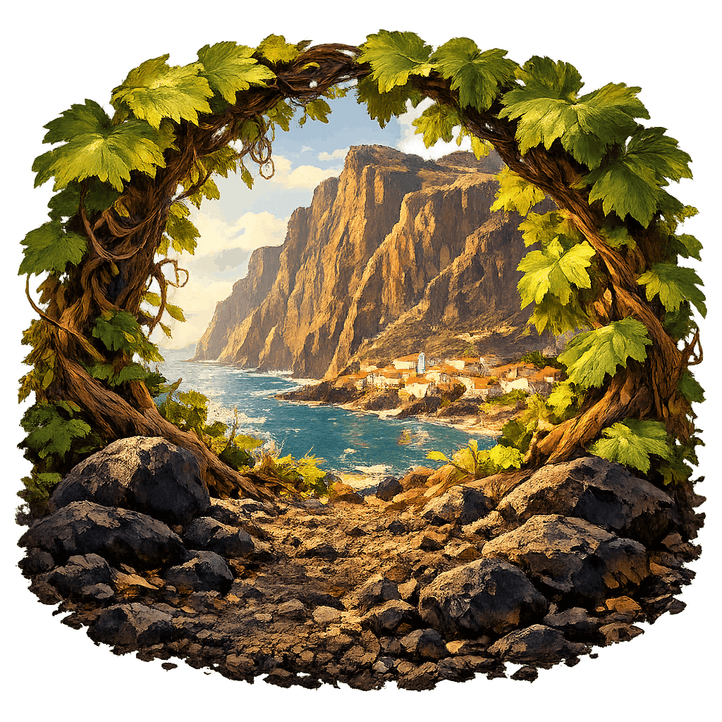 Detailed graphic of the Câmara de Lobos wine region.