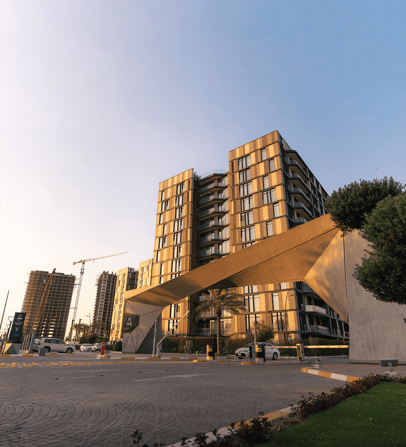 modern house interior with a fireplace
