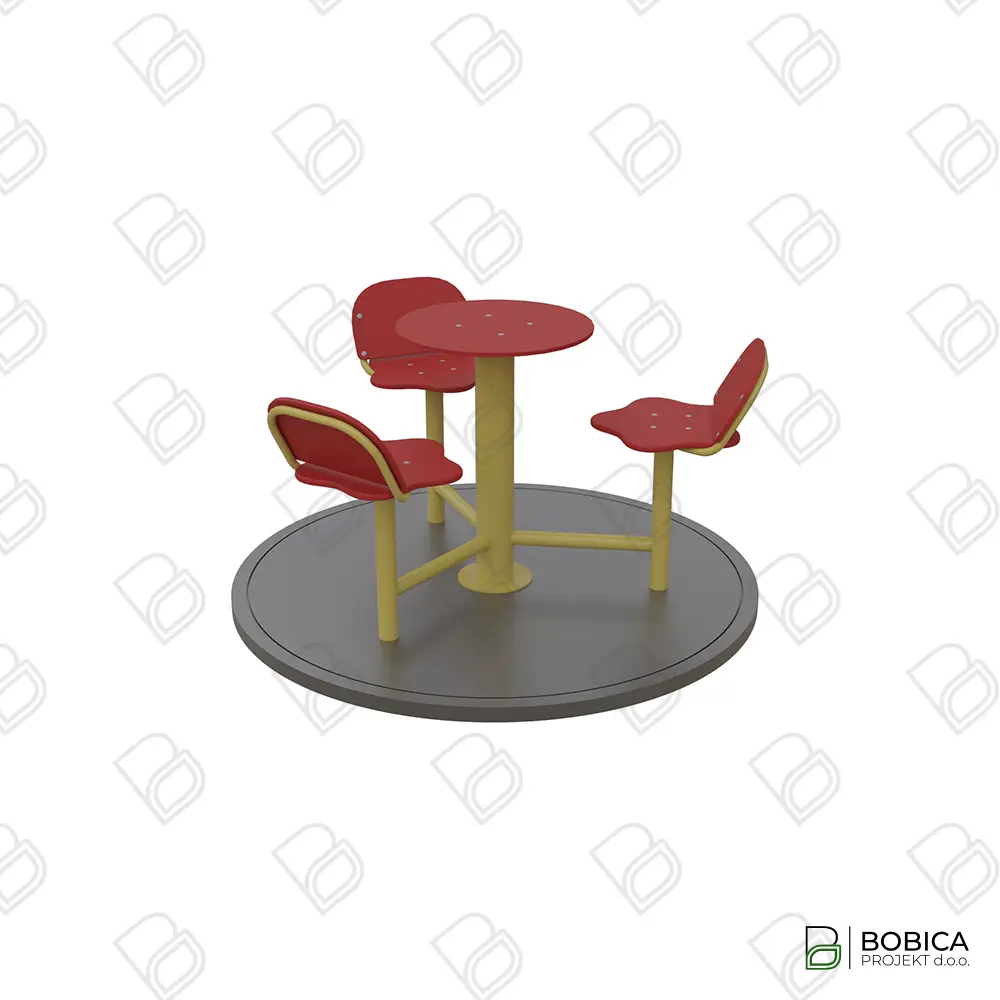 Vrtuljak sa stolom i cvjetnim sjedalicama - "Flower Spin Table"