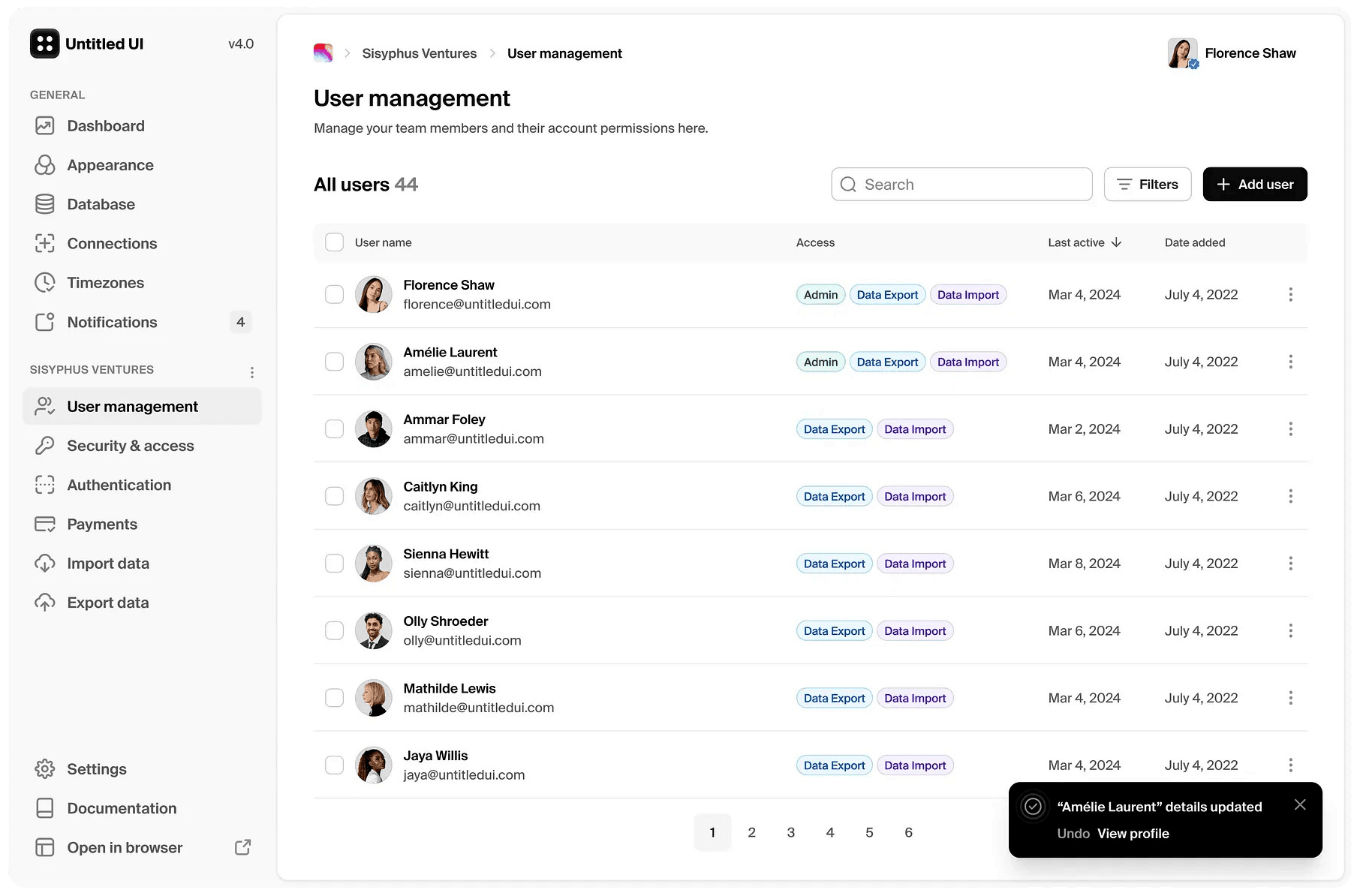 Accueil d'une boutique e-commerce sur Shopify