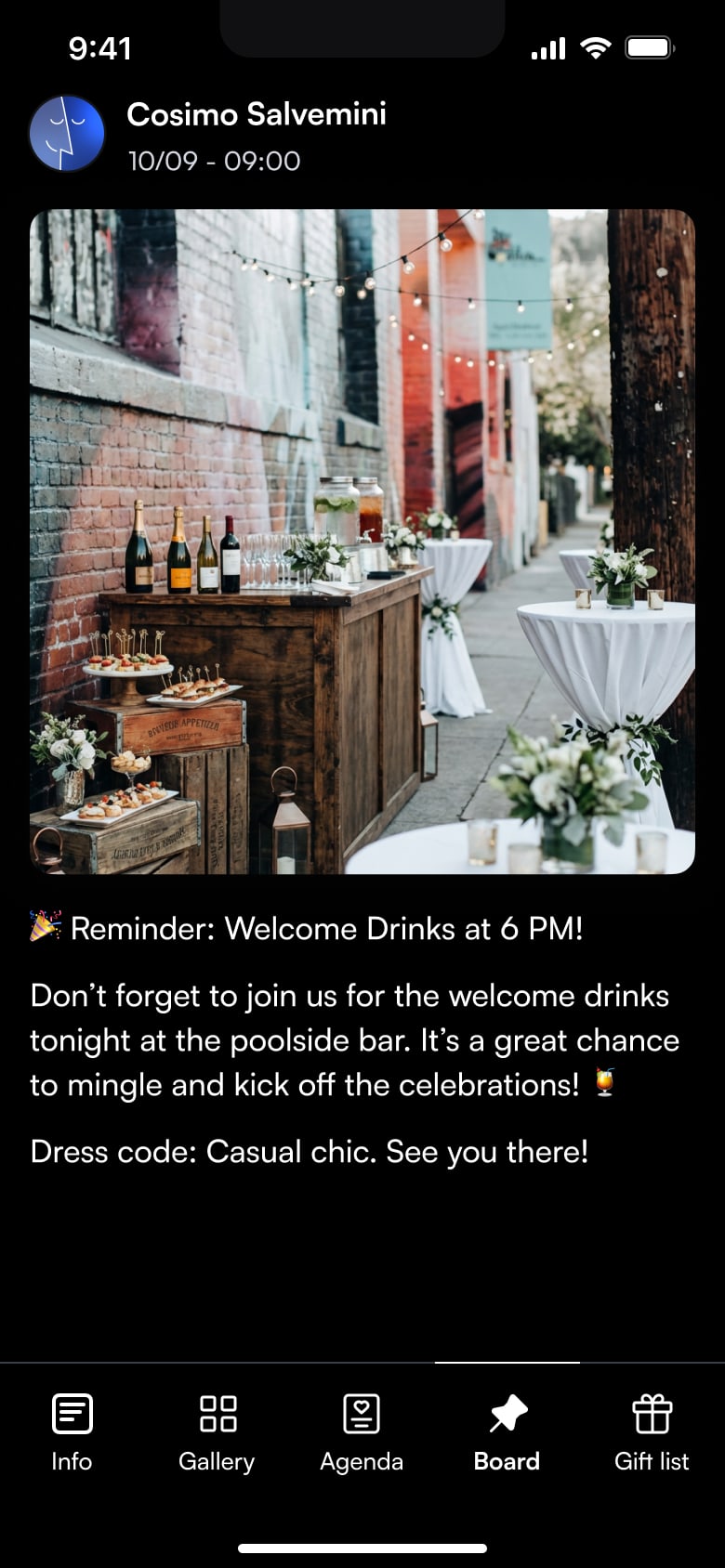 dettaglio evento dell'app di togevent