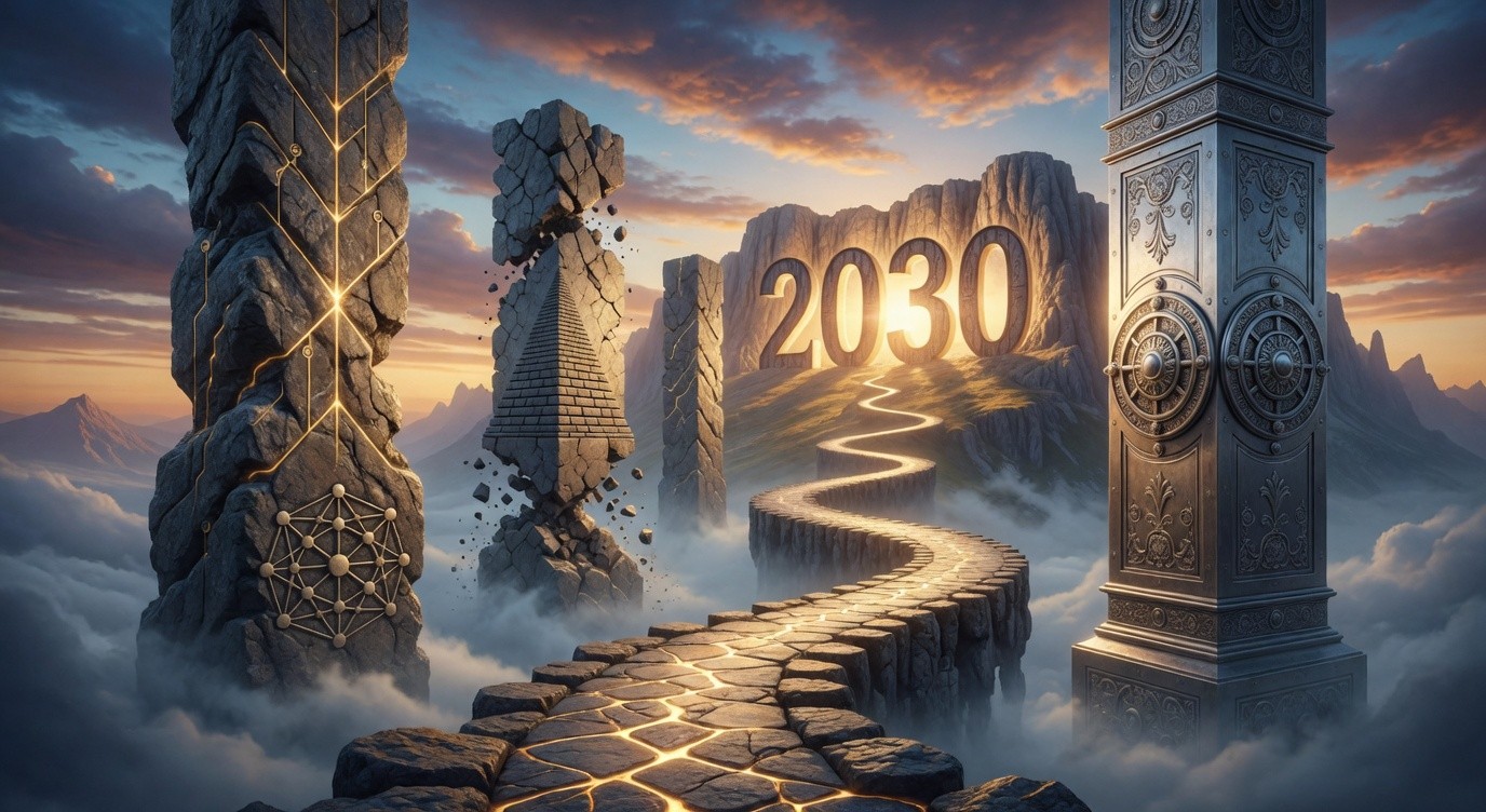 3 pillars representing the piilars of AI transformation by 2030