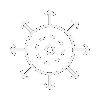 Circle with arrows around it Icon