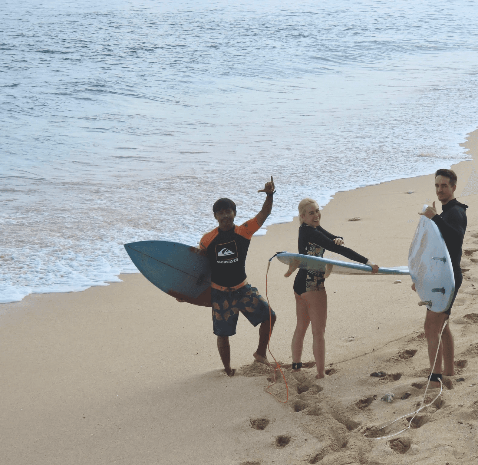 Man with surfing with paddle