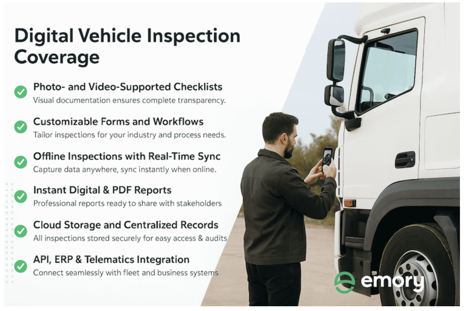 Key features of Emory Pro inspection platform 2025