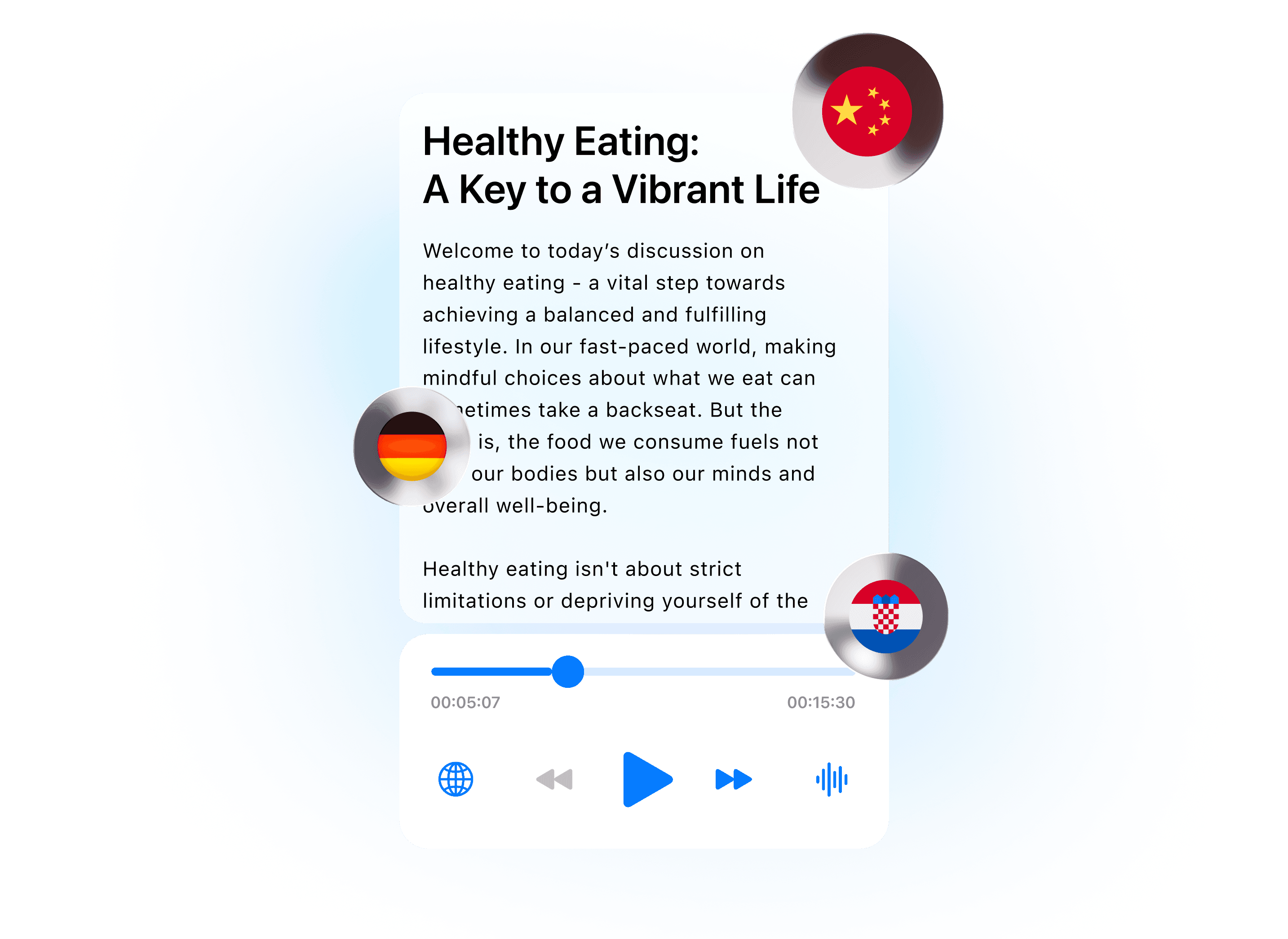 Instantly convert text to speech