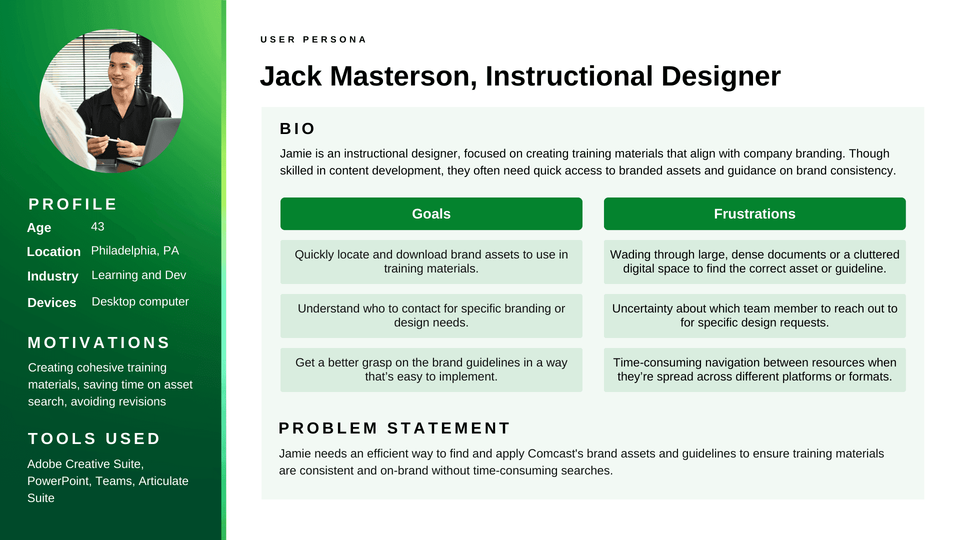 User Persona: Jack Masterson