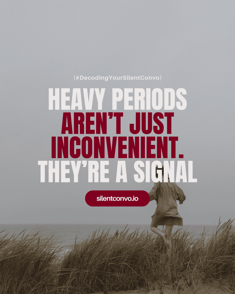 Woman looking concerned while holding a calendar and hot water bottle – representing heavy period awareness