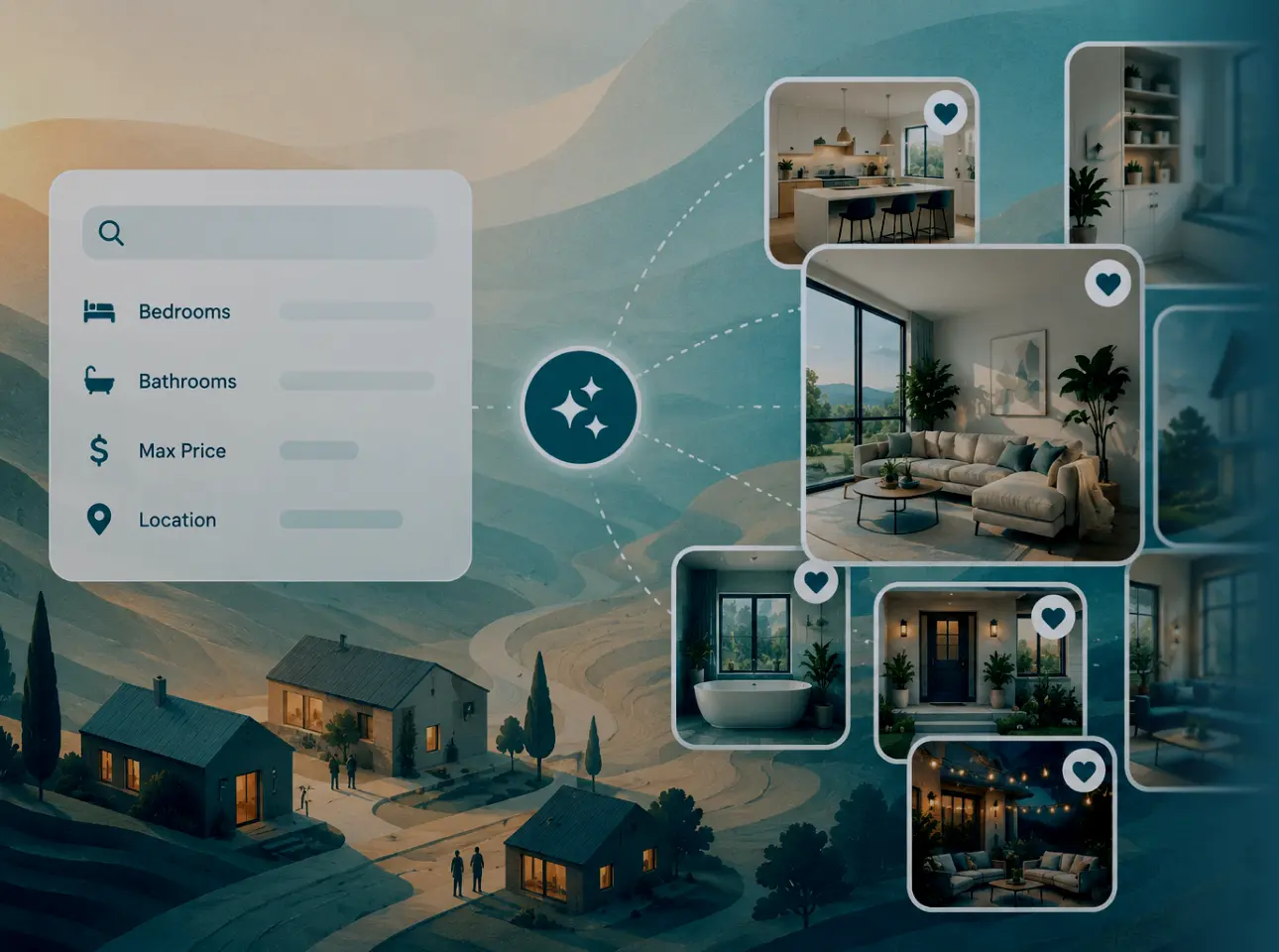 search box UI versus inspiration photos