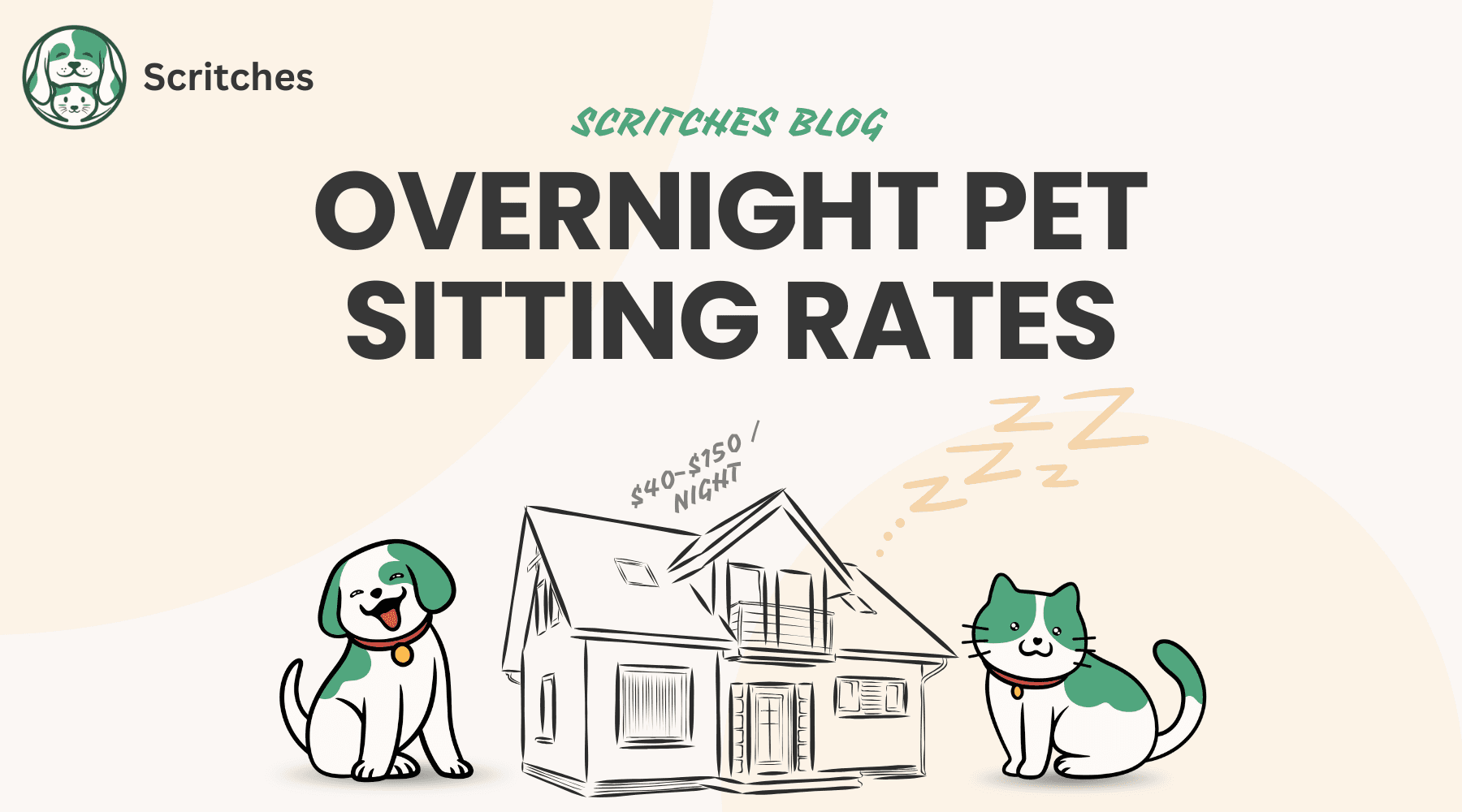 Blog header image for overnight dog sitting rates
