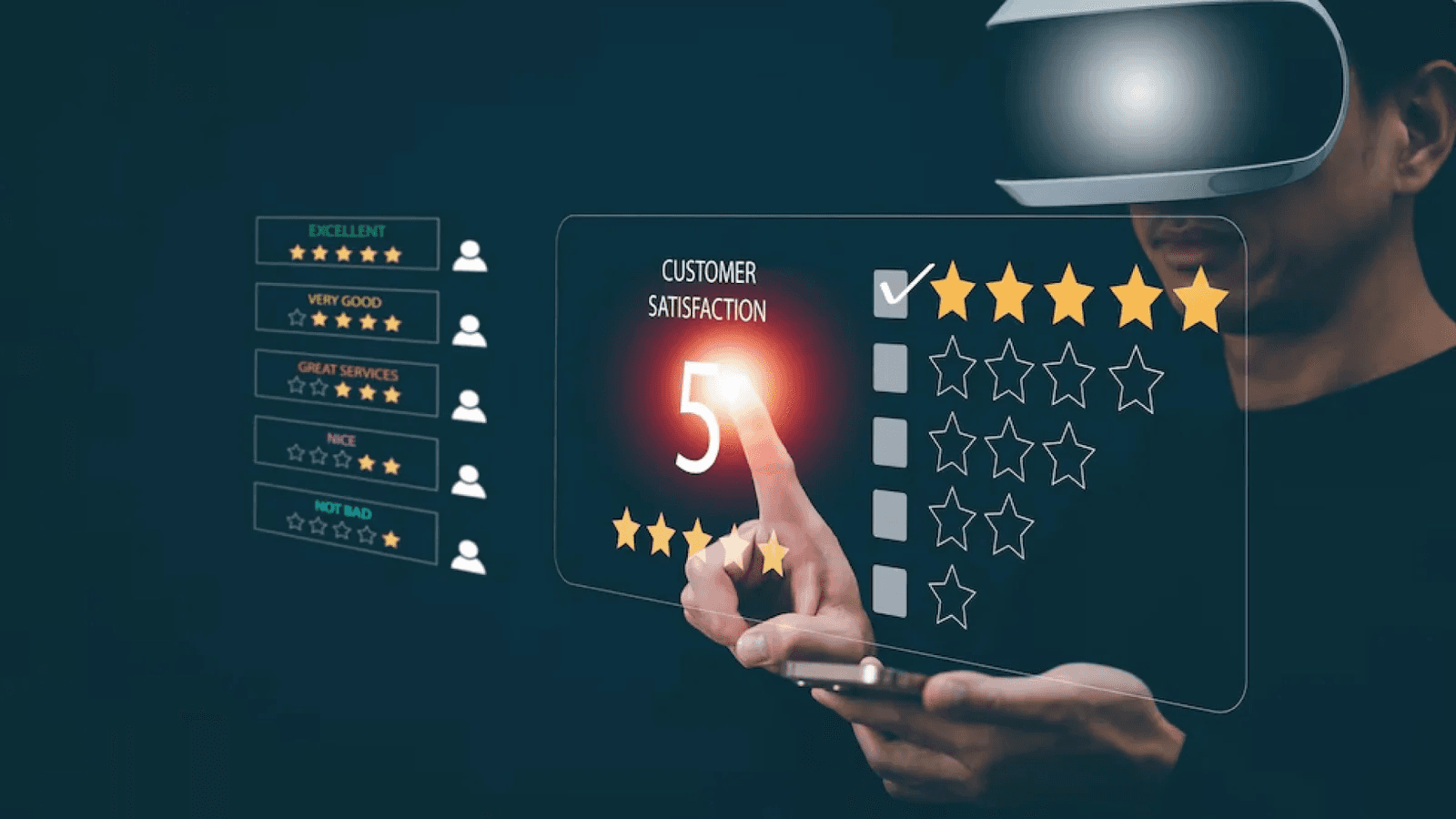 VR user rating customer satisfaction five - Gainsight Alternatives