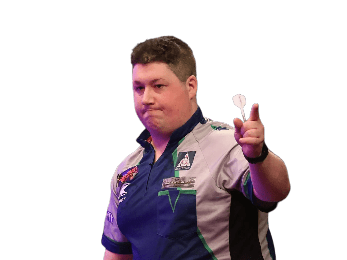 Player standing for camera.