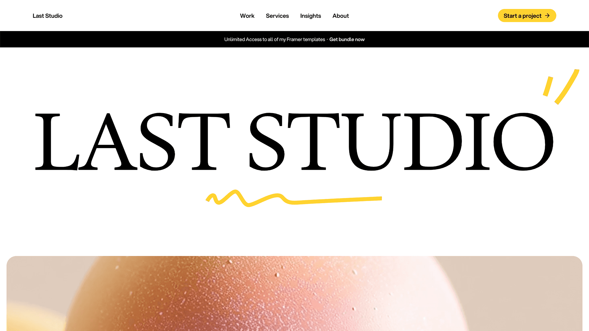 Last Studio Framer template