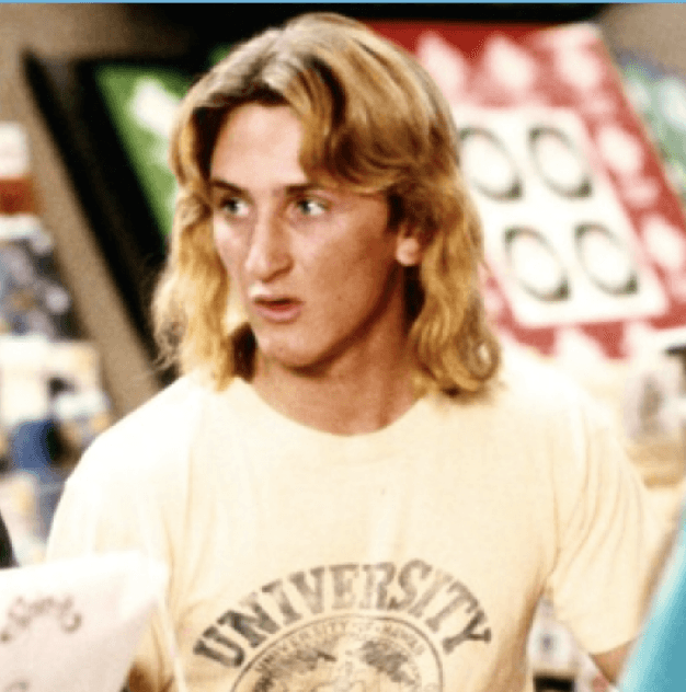 Sean Penn backstage from Fast Time at ridgemont high