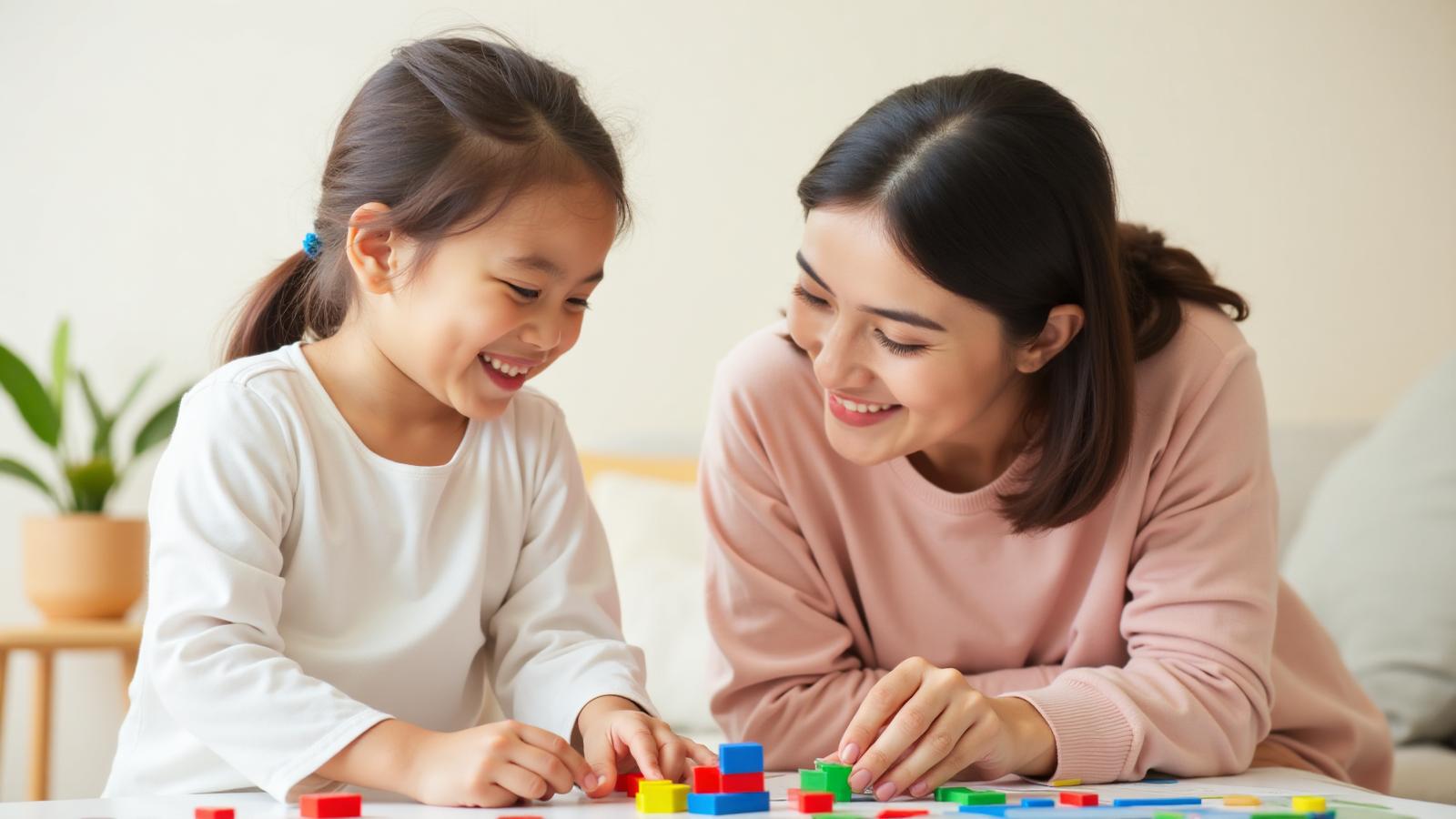 أم سعودية تعلم طفلها بأنشطة ممتعة