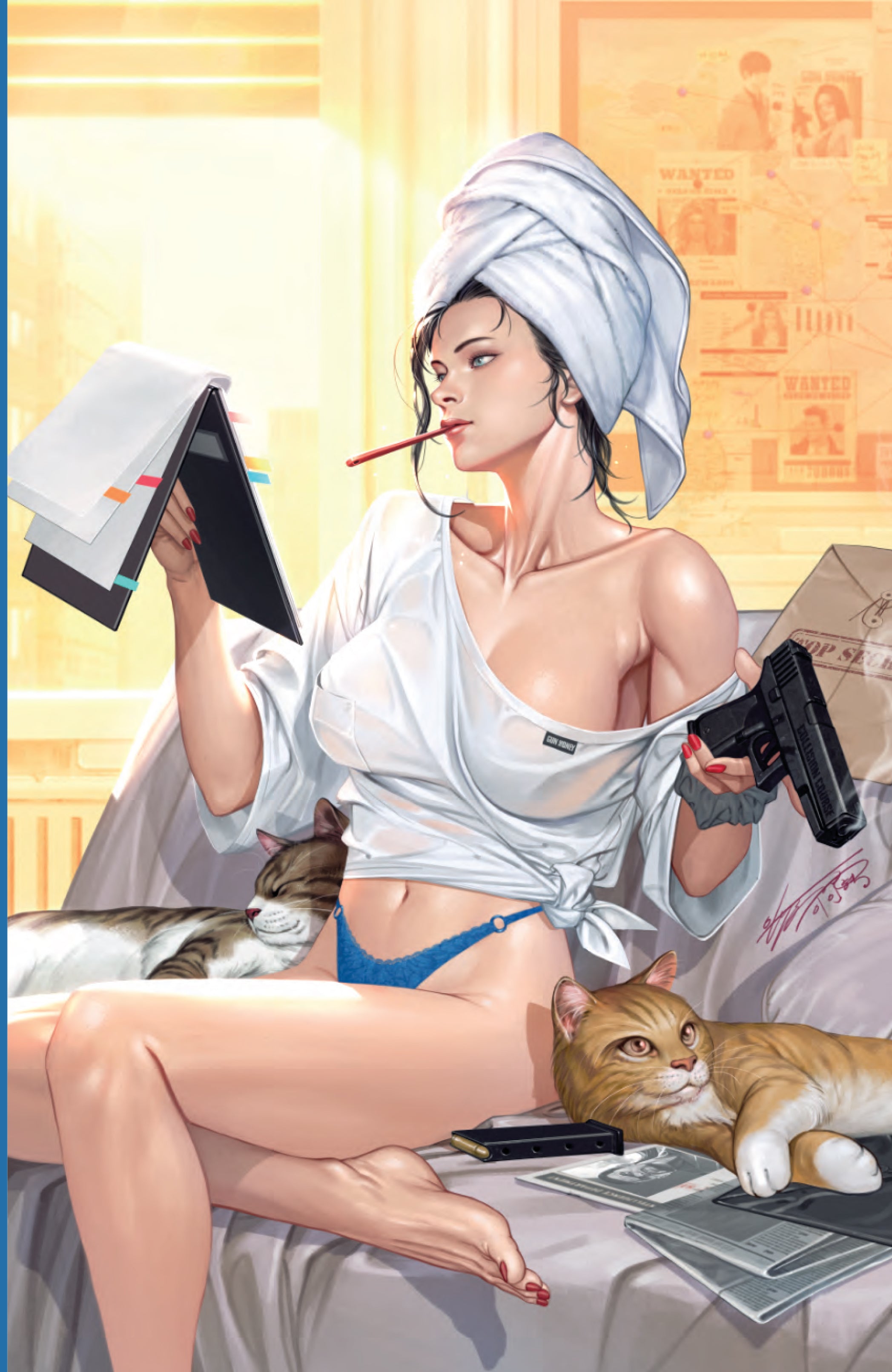 Gun Honey #2 InHyuk Lee HeroesCon Exclusive Blue Virgin Variant Front Cover