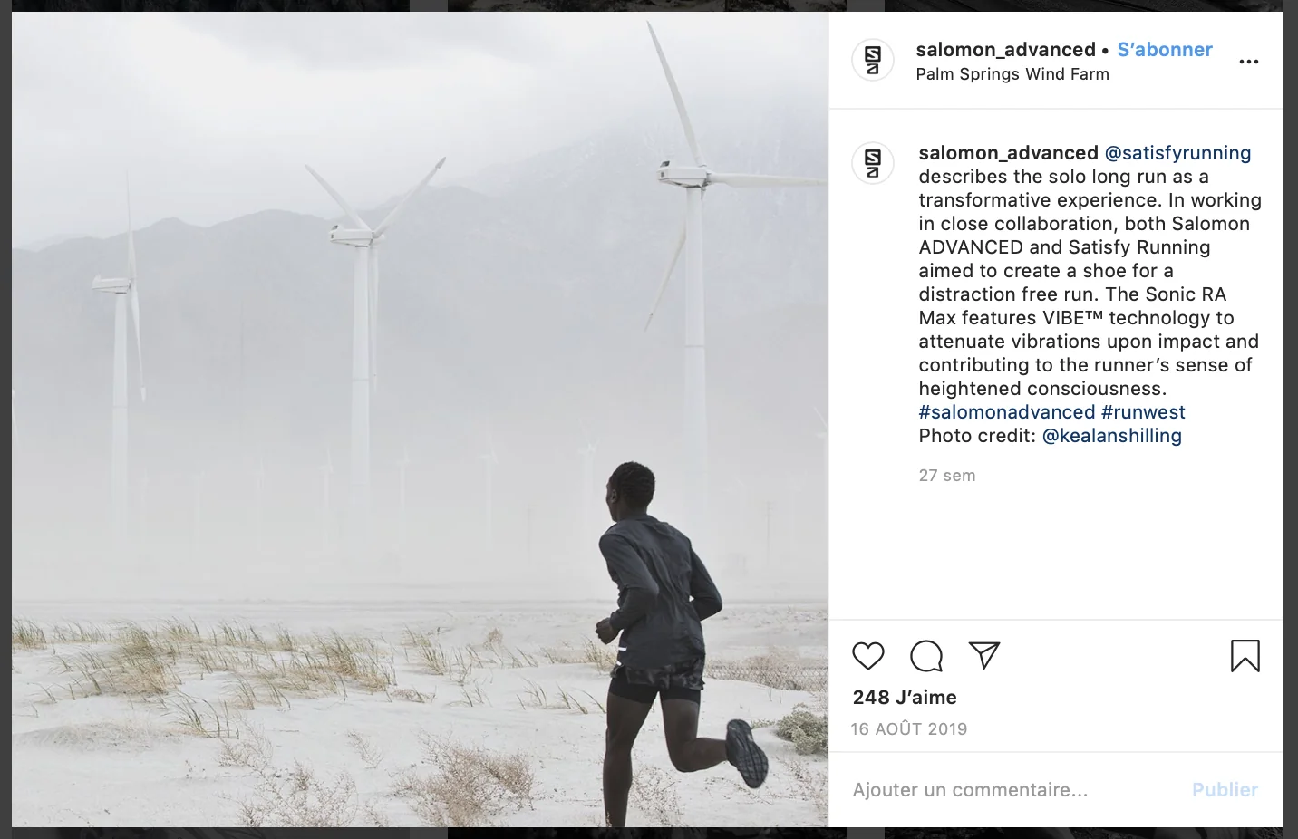 Post Instagram Salomon ADVANCED