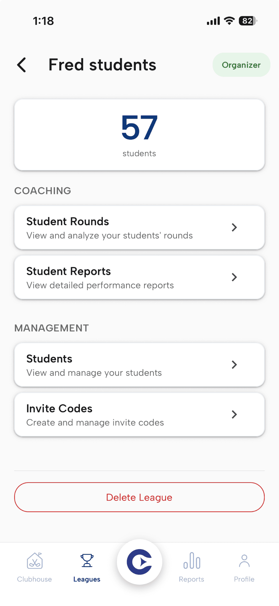 My Students App View