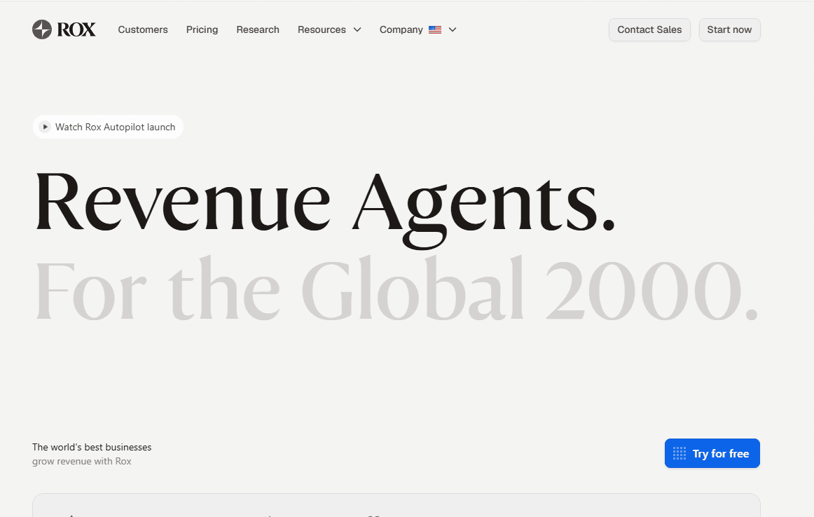 Rox home page