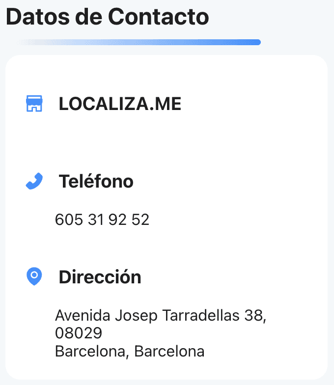 Datos de contacto