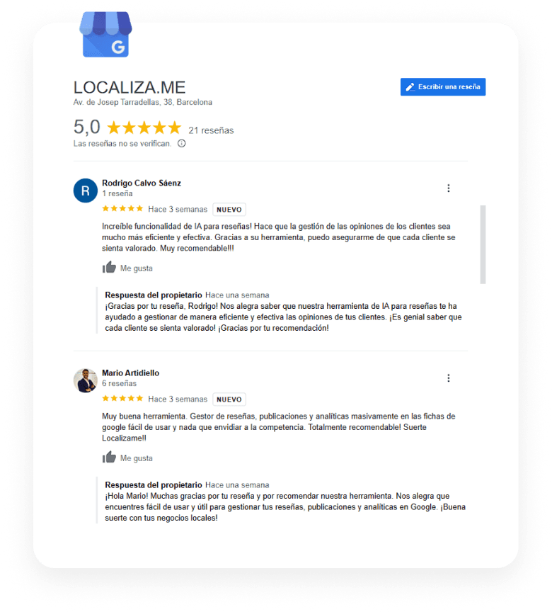 Reseñas Google Maps
