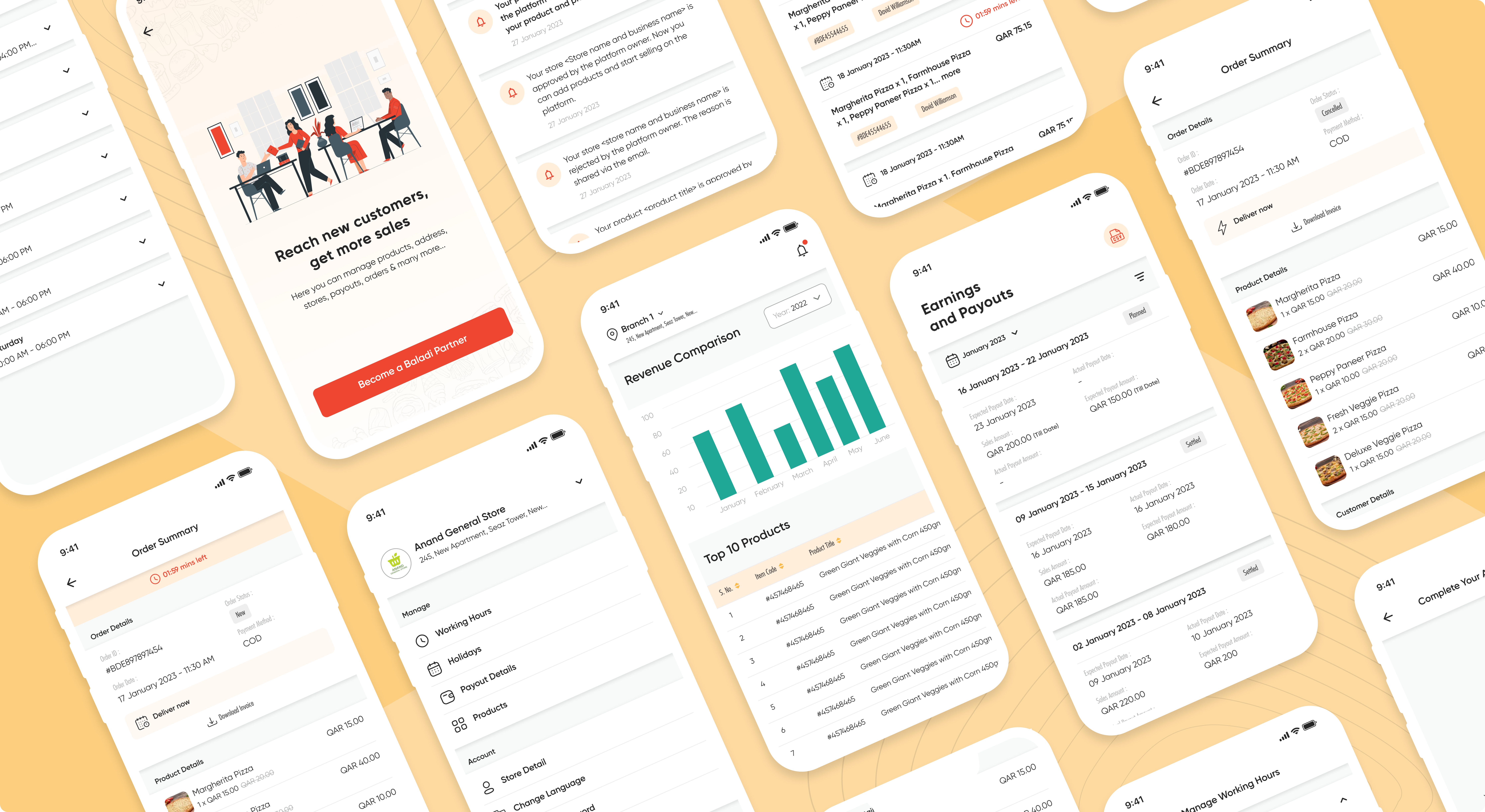 Tablet showing Bloomy UI