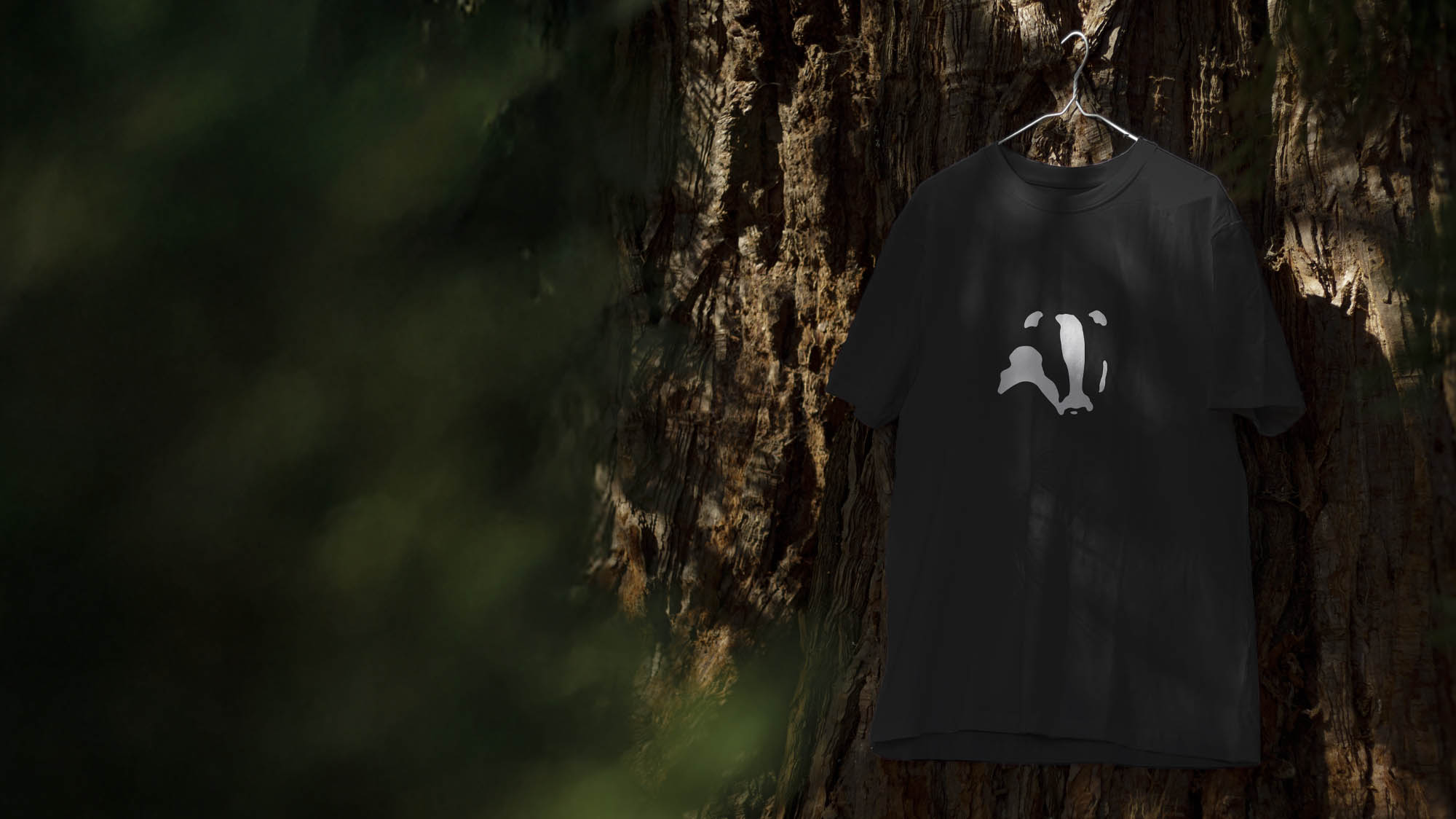 tipota design studio with peace cabin - design on new badger on a t shirt in the woods